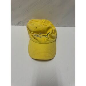 Greg Norman Shark Logo Strapback Hat Yellow Golf Cap Adjustable Dad Hat
